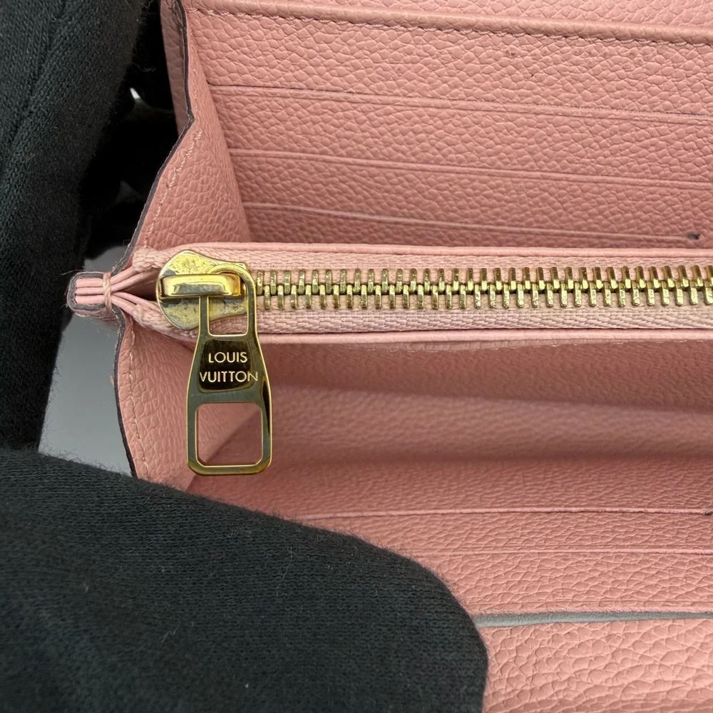Louis Vuitton Poudre Empriente Sarah Wallet w/ Chain Blush Pink - Picture 7 of 16